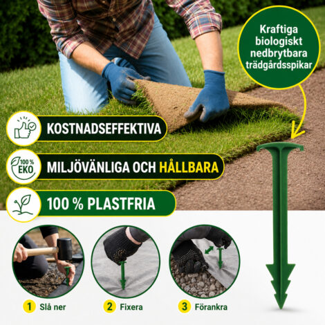Trädgårdsspikar | Nedbrytbart markfäste