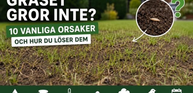 Gräset gror inte? 10 vanliga orsaker och hur du löser dem