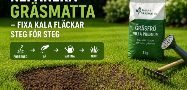 Reparera gräsmatta – fixa kala fläckar steg för steg