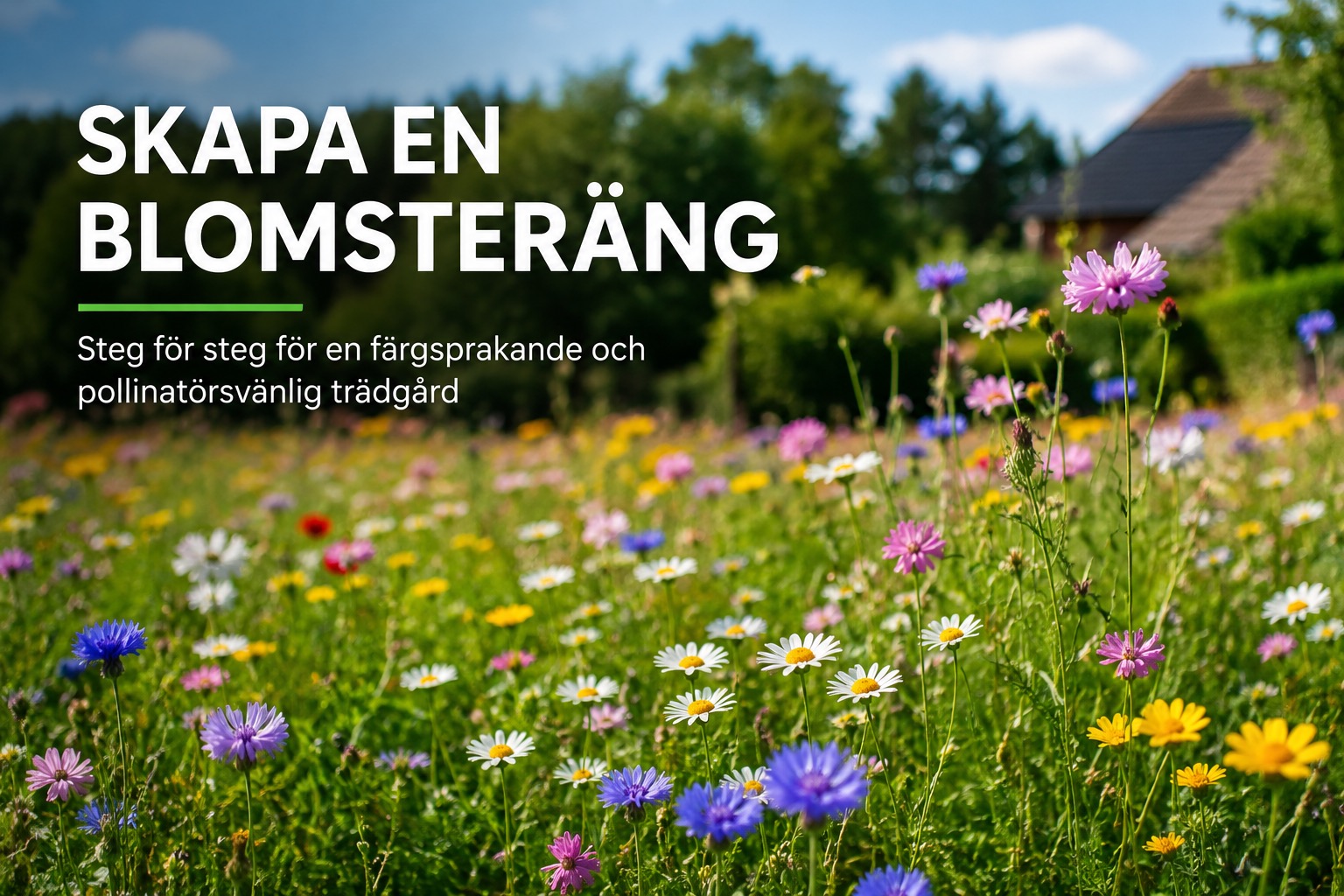 Skapa en blomsteräng med färgglada ängsblommor