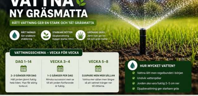 Vattna ny gräsmatta