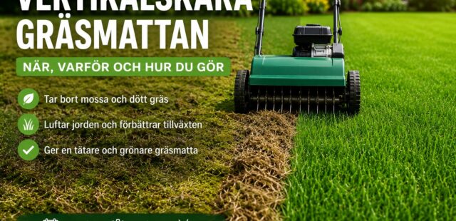 Vertikalskära gräsmattan – när och hur?
